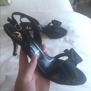 Butter Italy Black Slingback Sandal with Bow